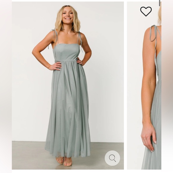 Baltic Born Dresses & Skirts - Baltic Born Sage Green Tulle Maxi Wedding Dress
